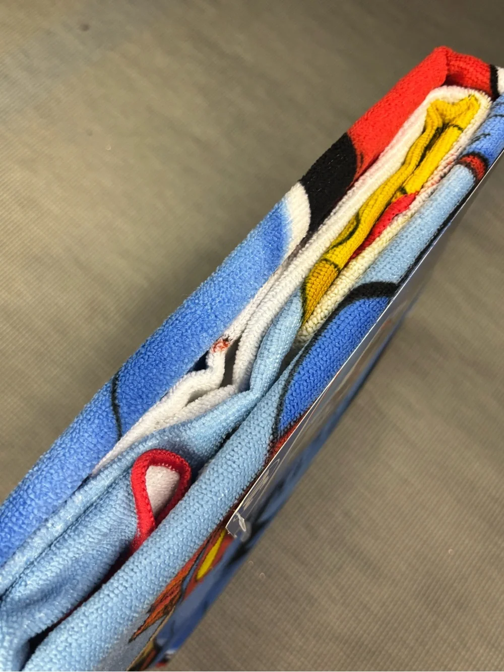DC Superman Shaped BathTowel in Blue, Red, Yellow 40in W x 50in L New